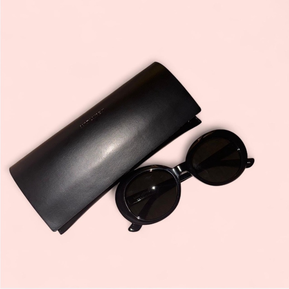 Saint Laurent Oval Black Sunglasses Like New